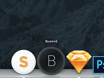 Byword Icon v2 app byword flat geometric gray icon