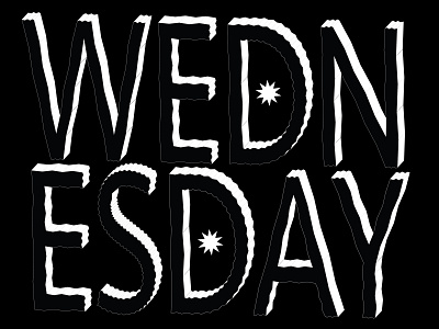 Wednesday black and white graphicdesign illustrator logo posterdesign typography