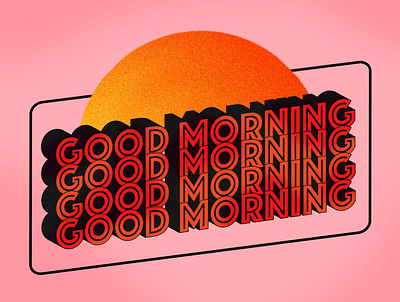 Good Morning cover graphicdesign illustrator logo orange photoshop pink posterdesign