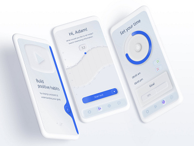 Neumorphism - Tracker App design tracker ui ux userexperience userinterface