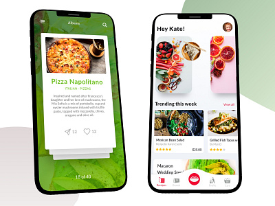 Food App app application apps design food mobile receipt ui ux