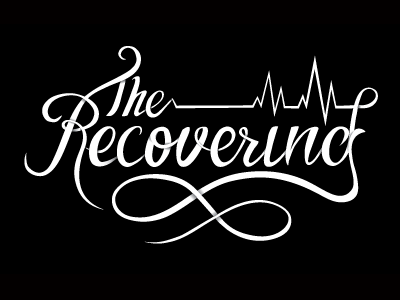 The Recovering Logo band cursive hand crafted fonts logo metal recovering typography