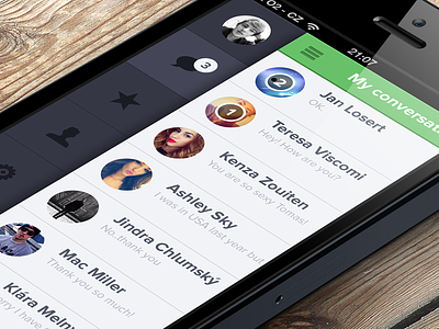 Whatsapp flat redesign app application chat flat green ios iphone iphone5 redesign ui whatsapp