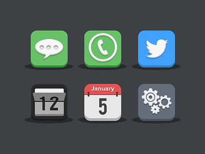 Flat icons apple flat icons ios ipad iphone