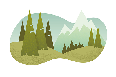 Steep Gradient blob design geometric gradient illustration illustrator mountain pastel spot illustration texture trees vector