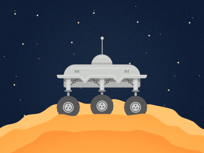 Planet Rover after effects design geometric gradient illustration illustrator motion graphics pastel space vector