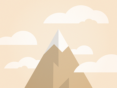 Mountain Top cloud design geometric illustration illustrator mountain pastel sky vector