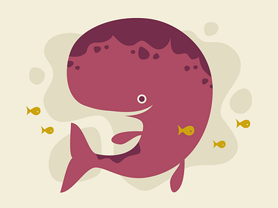 Whale fish illustration illustrator ocean sea vector whale