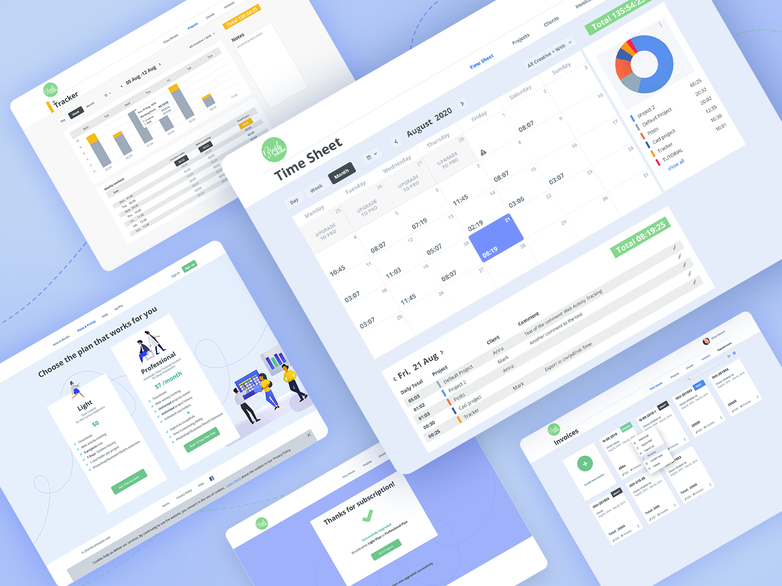 Time Tracking Software for designers by Tanya Stepenko on Dribbble