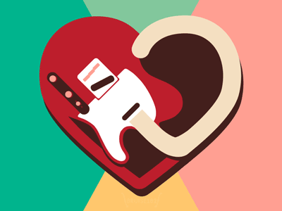 Tele-love fender flat design guitar heart tele tuesday telecaster