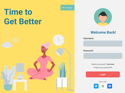 Meditation Login Page by Charles Ekesiobi on Dribbble