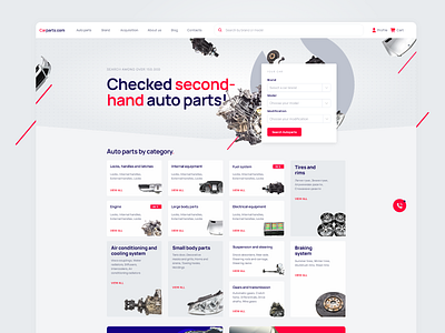 E-Commerce Web Site Design for auto parts