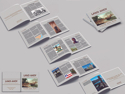 Booklet Land Ahoy - The history of the Brazil booklet brazil brazilian history design graphic design illustration ui ux web design