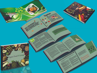 Booklet Vegan Food & Living booklet booklet design design graphic design illustration ui ux vegan book veganism web design