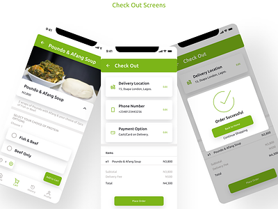 Food Delivery App checkout delivery design figma food mobileapp ui uidesign uxdesign