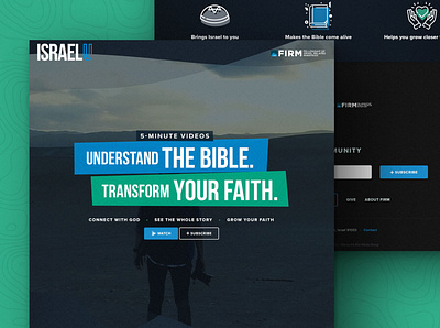 IsraelU Pilot Season Website bible christian israel web design website