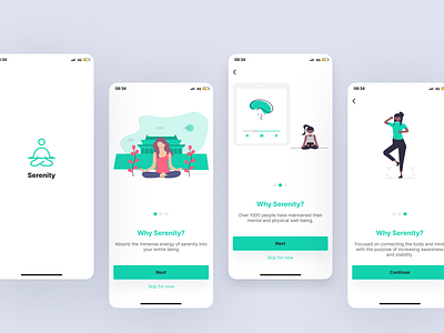 Serenity App - Onboarding Screen branding graphic design logo ui