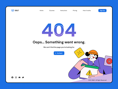 SB&T 404 Page 404 404 error page 404 page design error page illustration logo ui ux web design