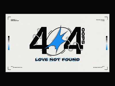 404 Love not found clean concept exploration graphic design grid illustration landing page layout layoutdesign minimal modern typedesign typeface typography ui web design whitespace