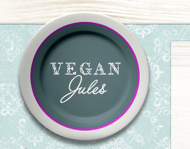 Vegan Jules logo blog identity logo texture vegan