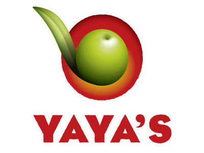 Yaya's Logo brand green identity leaf logo olive olive oil red rough