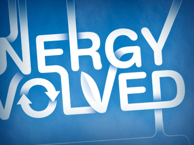 Energy Evolved blue connectivity eco energy headline illustration line line work rounded typography