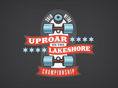 Uproar Logo banner chicago logo roller derby skate