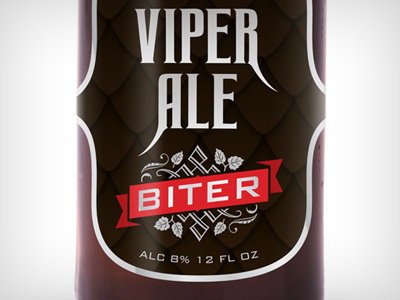 Viper Ale Label banner beer bottle label packaging snake viper