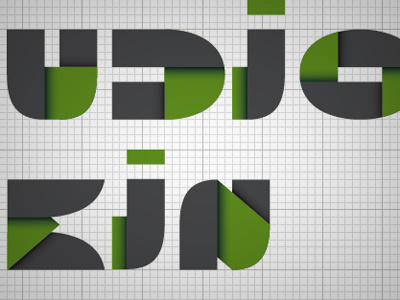 Typography display geometric graph gray green grid typography