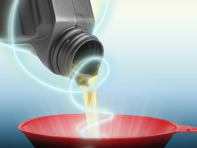 Oil Change Graphic automotive glow light oil pour