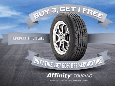 Tire Offer automotive banner horizon sky tire