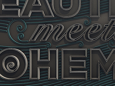 Cinema 4D Test 3d dark swirls typography