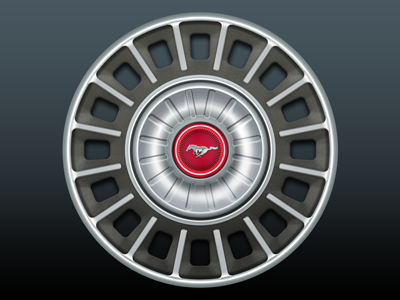 70's Mustang Hubcap Icon