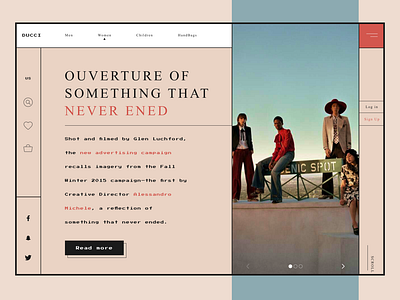 Retro Fashion Website Design.