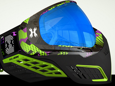 KLR Goggle Render 3d goggle landing page mask paintball render