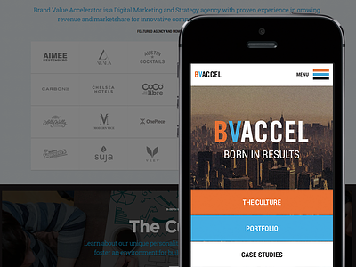 BVAccel.com agency brand iphone mobile responsive design ux