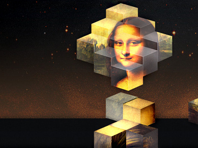 Mona Lisa Rubiks cube mona lisa parallax rubiks rubiks cube