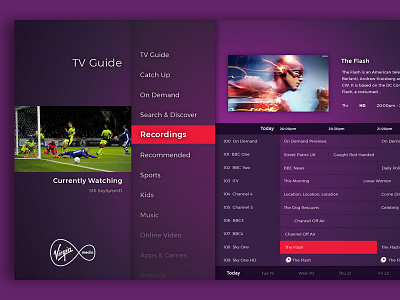 Virgin Media Redesign design redesign tv app uiux virgin