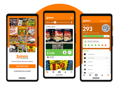Symon - Save your money App android android app design cards interface ios ios app design materialdesign mobile product design social app ui uiux user interface user interface design