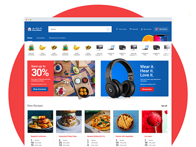 Carrefour UAE - web desktop homepage concept