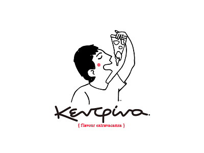 Kentrina Pizza Stores athens branding branding design brasserie character design design food graphic design greece illustration logo pizza