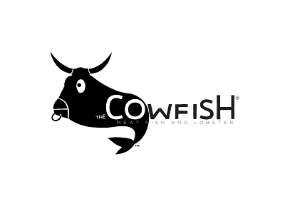 The Cowfish branding branding design character design culinary food graphic design illustration logo logo design typography