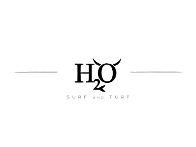 H2O Restaurant branding branding design culinary food graphic design illustration logo logo design surf turf typography