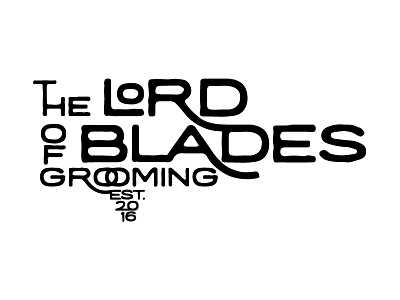 The Lords Of Blades (Tag) athens barbershop branding greece illustration logo packaging typography