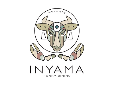 Inyama 2016 and branding design food graphic greece illustration logo mykonos restaurant surf turf