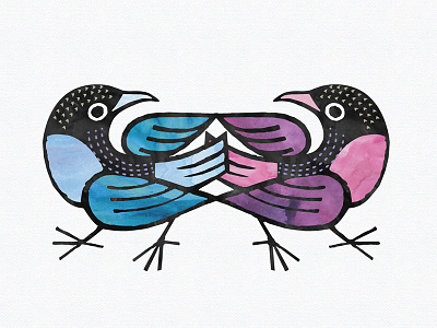A Ω Linocut Birds animation birds branding greece illustration linocut logo typography water colour