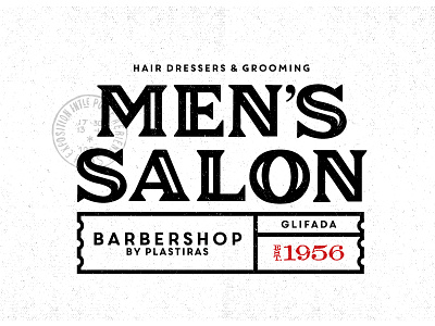 Men's Salon barbershop branding greece illustration logo tag