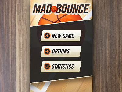 iOS Game basketball branding game design game menu illustration mobile game ui