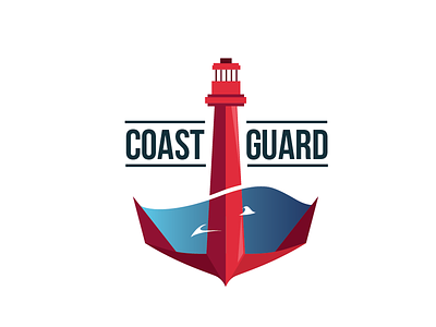 2nd round of US Coast Guard logo redesign circus creative design illustration logo mockup vector
