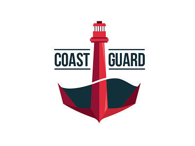 3rd round US Coast Guard logo redesign circus creative design illustration logo mockup vector